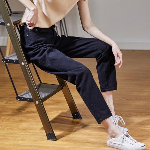 春秋新款牛仔裤女小脚宽松设计感老爹裤显瘦高街风潮