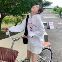 唐狮新款早秋圆领卫衣女甜美宽松薄款上衣ins设计感小众外套