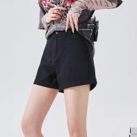 唐狮夏季新款浅色卷边女韩版宽松显瘦牛仔高腰五分短裤in潮
